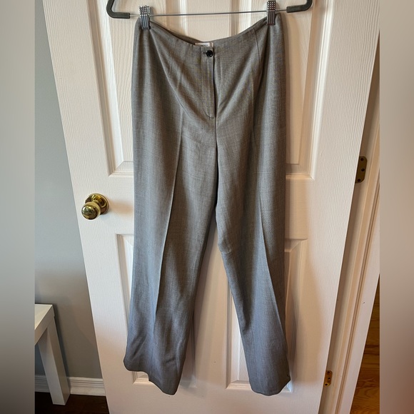 LOFT High Waisted Wide Leg Wool Silk Blend Trouser Pant sz 4 - Picture 8 of 10